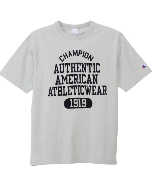 FREAK'S STORE(フリークスストア)の「Champion/チャンピオン COLLEGE LOGO SHORT SLEEVE T-SHIRT/カレッジロゴ 半袖Tシャツ(Tシャツ/カットソー・レディース・グレー/ブラック/オフホワイト・MEDIUM)」の6枚目の写真