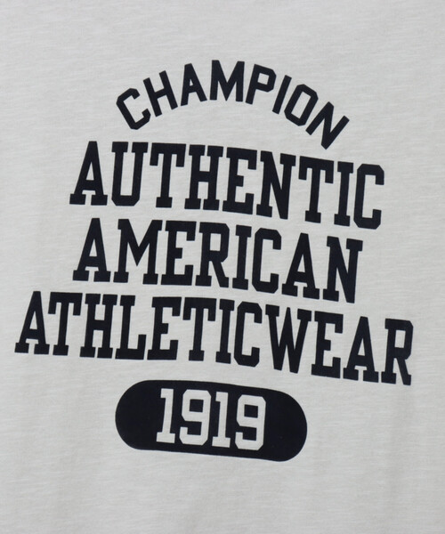 FREAK'S STORE(フリークスストア)の「Champion/チャンピオン COLLEGE LOGO SHORT SLEEVE T-SHIRT/カレッジロゴ 半袖Tシャツ(Tシャツ/カットソー・レディース・グレー/ブラック/オフホワイト・MEDIUM)」の7枚目の写真