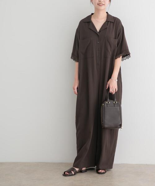 ITEMS URBANRESEARCH（アイテムズ アーバンリサーチ）の「レースドッキングオールインワン（その他パンツ・レディース・ブラック/ブラウン系その他・FREE）」の2枚目の写真