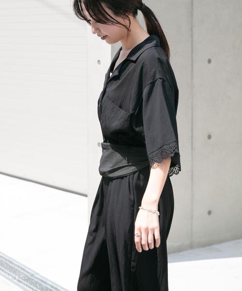 ITEMS URBANRESEARCH（アイテムズ アーバンリサーチ）の「レースドッキングオールインワン（その他パンツ・レディース・ブラック/ブラウン系その他・FREE）」の4枚目の写真