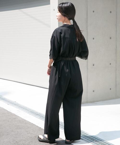 ITEMS URBANRESEARCH（アイテムズ アーバンリサーチ）の「レースドッキングオールインワン（その他パンツ・レディース・ブラック/ブラウン系その他・FREE）」の5枚目の写真