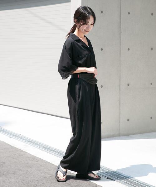 ITEMS URBANRESEARCH（アイテムズ アーバンリサーチ）の「レースドッキングオールインワン（その他パンツ・レディース・ブラック/ブラウン系その他・FREE）」の6枚目の写真