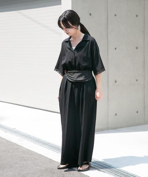 ITEMS URBANRESEARCH（アイテムズ アーバンリサーチ）の「レースドッキングオールインワン（その他パンツ・レディース・ブラック/ブラウン系その他・FREE）」の8枚目の写真