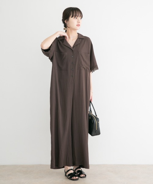 ITEMS URBANRESEARCH(アイテムズ アーバンリサーチ)の「レースドッキングオールインワン(サロペット/オーバーオール・レディース・ブラック/ブラウン系その他・FREE)」の17枚目の写真