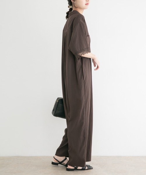 ITEMS URBANRESEARCH(アイテムズ アーバンリサーチ)の「レースドッキングオールインワン(サロペット/オーバーオール・レディース・ブラック/ブラウン系その他・FREE)」の15枚目の写真