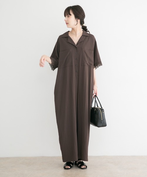 ITEMS URBANRESEARCH(アイテムズ アーバンリサーチ)の「レースドッキングオールインワン(サロペット/オーバーオール・レディース・ブラック/ブラウン系その他・FREE)」の16枚目の写真