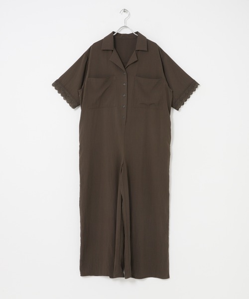 ITEMS URBANRESEARCH(アイテムズ アーバンリサーチ)の「レースドッキングオールインワン(サロペット/オーバーオール・レディース・ブラック/ブラウン系その他・FREE)」の3枚目の写真