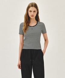 W DEEP NECK RINGER TEE