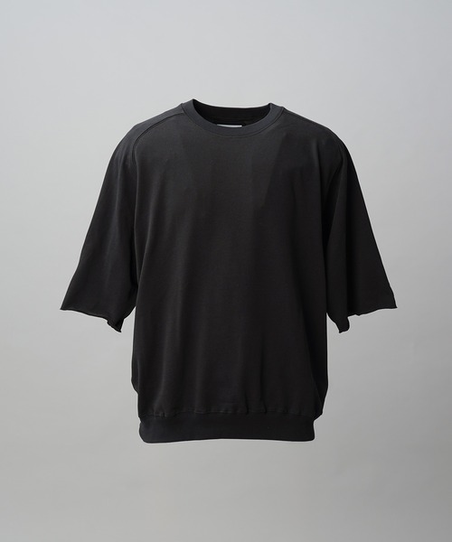 MAISON SPECIAL(メゾンスペシャル)の「《UNISEX》Suvin Blend Cotton Prime-Over High Twist Lightweight Sweat T-shirt/スヴィンブレンドプライムオーバーハイツイストライトスウェットTシャツ【MAISON SPECIAL/メゾンスペシャル】(Tシャツ/カットソー・メンズ・ブラック・2/1/0)」の2枚目の写真