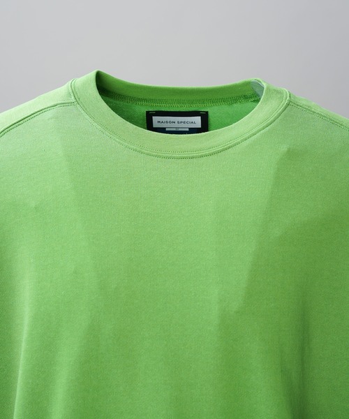 MAISON SPECIAL(メゾンスペシャル)の「《UNISEX》Suvin Blend Cotton Prime-Over High Twist Lightweight Sweat T-shirt/スヴィンブレンドプライムオーバーハイツイストライトスウェットTシャツ【MAISON SPECIAL/メゾンスペシャル】(Tシャツ/カットソー・メンズ・ブラック・2/1/0)」の7枚目の写真