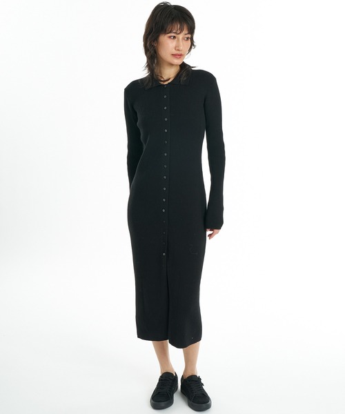 RVCA(ルーカ)の「RVCA/ルーカ ロングワンピース BG044353(ワンピース・レディース・ブラック/モカ・M/S)」の1枚目の写真