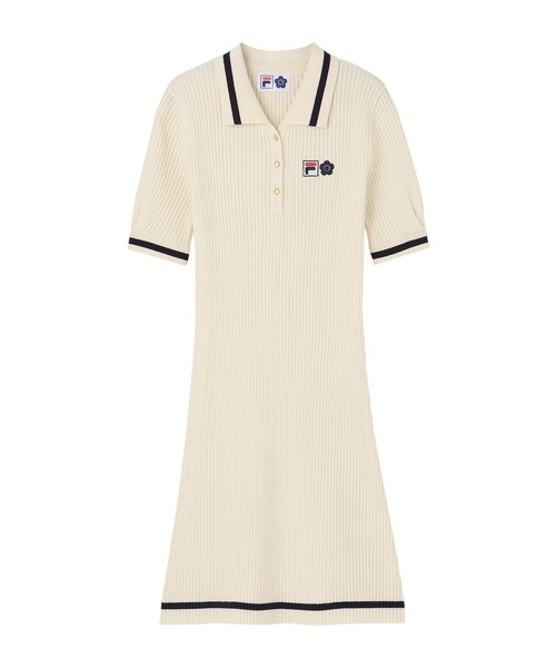 MARY QUANT(マリークワント)の「FILA × MARY QUANT ニット ワンピース(ワンピース・レディース・ネイビー/アイボリー・M)」の3枚目の写真