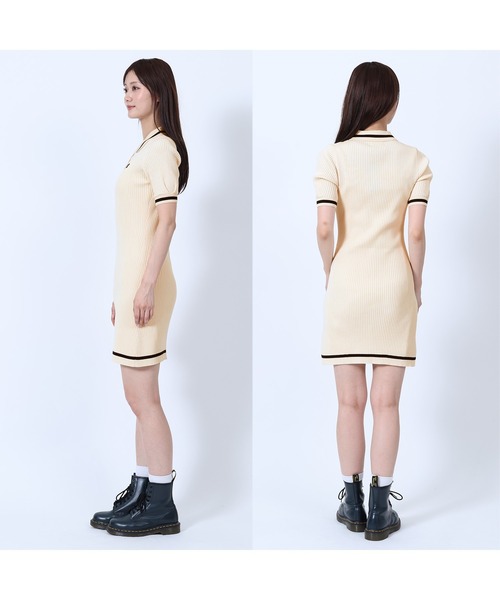 MARY QUANT(マリークワント)の「FILA × MARY QUANT ニット ワンピース(ワンピース・レディース・ネイビー/アイボリー・M)」の4枚目の写真