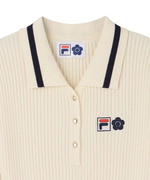 MARY QUANT(マリークワント)の「FILA × MARY QUANT ニット ワンピース(ワンピース・レディース・ネイビー/アイボリー・M)」の5枚目の写真