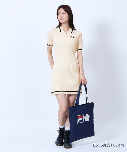 MARY QUANT(マリークワント)の「FILA × MARY QUANT ニット ワンピース(ワンピース・レディース・ネイビー/アイボリー・M)」の7枚目の写真