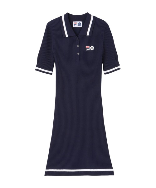 MARY QUANT(マリークワント)の「FILA × MARY QUANT ニット ワンピース(ワンピース・レディース・ネイビー/アイボリー・M)」の8枚目の写真