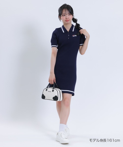 MARY QUANT(マリークワント)の「FILA × MARY QUANT ニット ワンピース(ワンピース・レディース・ネイビー/アイボリー・M)」の11枚目の写真
