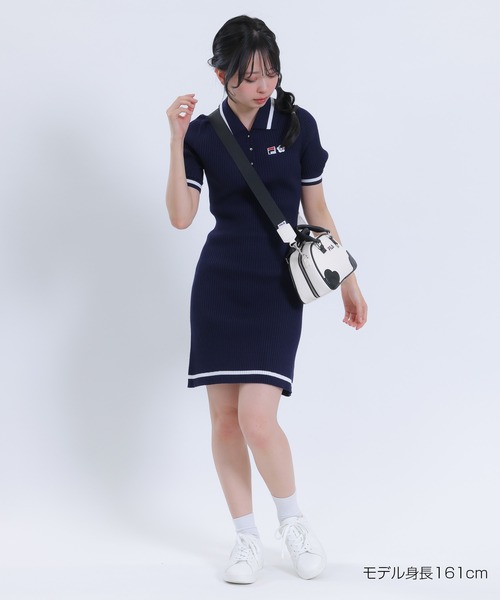 MARY QUANT(マリークワント)の「FILA × MARY QUANT ニット ワンピース(ワンピース・レディース・ネイビー/アイボリー・M)」の12枚目の写真