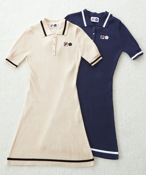 MARY QUANT(マリークワント)の「FILA × MARY QUANT ニット ワンピース(ワンピース・レディース・ネイビー/アイボリー・M)」の14枚目の写真