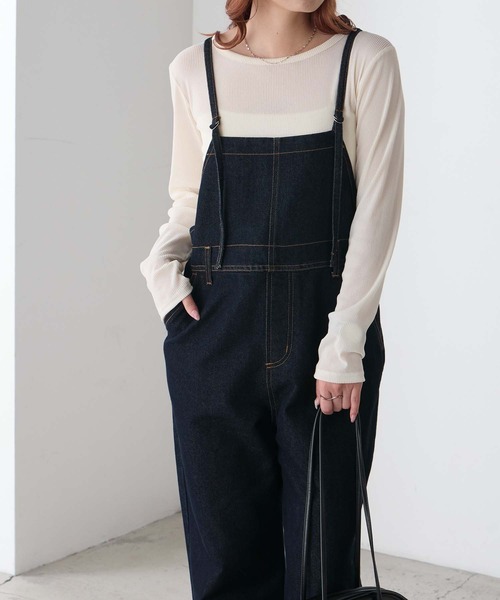 BONLECILL(ボンルシール)の「シアーベロアストライプロンT(Tシャツ/カットソー・レディース・レッド/チャコールグレー/ブラウン/ブラック/オフホワイト・FREE)」の7枚目の写真