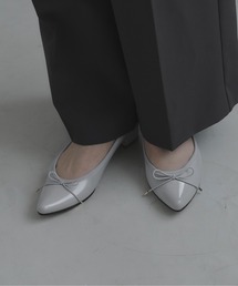 【選べる2素材】ポインテッド リボン パンプス ｜ ポインテッドトゥパンプス・オケージョンパンプス・靴・結婚式パンプス・フォーマルパンプス・パーティーシューズ・ぺたんこパンプス
