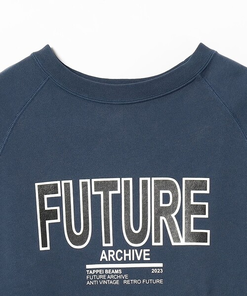 FUTURE ARCHIVE(フューチャーアーカイブ)の「TAPPEI × FUTURE ARCHIVE / DAMAGE SWEAT CREW ④(スウェット・メンズ・ネイビー・LARGE/SMALL)」の2枚目の写真