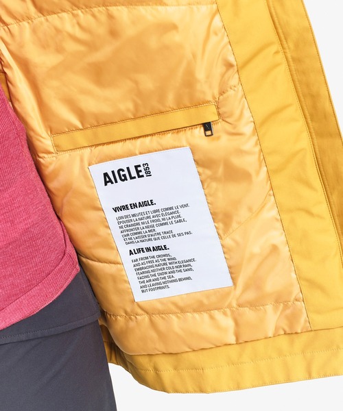 AIGLE(エーグル)の「透湿防水 中綿 トラペーズジャケット WARM(ダウンジャケット/コート・レディース・マスタード・S/M)」の7枚目の写真