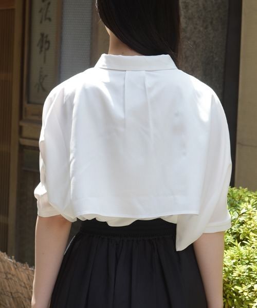 axes femme(アクシーズファム)の「彼岸花刺繍ネクタイBL(シャツ/ブラウス・レディース・ブルー/レッド/ホワイト・FREE)」の6枚目の写真