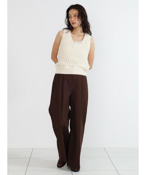 FIKA.(フィーカ)の「Shaggy knit vest(ニット/セーター・レディース・ブラック/オフホワイト・MEDIUM)」の18枚目の写真