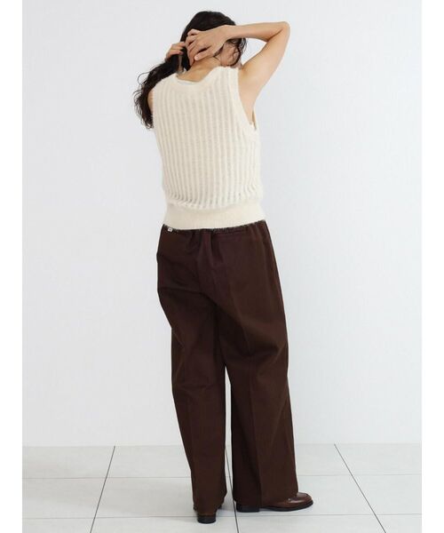 FIKA.(フィーカ)の「Shaggy knit vest(ニット/セーター・レディース・ブラック/オフホワイト・MEDIUM)」の9枚目の写真