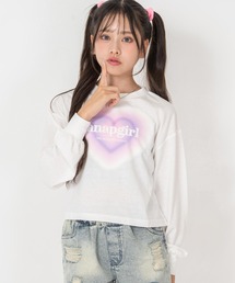 ANAP GiRL（アナップガール）の「ハートクロップドロンＴ（Tシャツ/カットソー）」