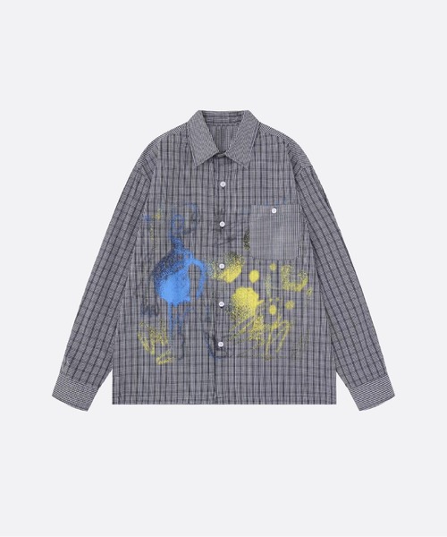 Tye Dye Plaid Shirt — клетчатая рубашка тай‑дай