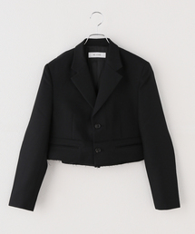 IENA | RE CORD/リコード Raw Edged Detail Crop Jk ジャケット RJJAX26999BKX(その他アウター)