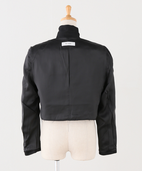 IENA(イエナ)の「RE CORD/リコード Raw Edged Detail Crop Jk ジャケット RJJAX26999BKX(その他アウター・レディース・ブラック・38)」の6枚目の写真