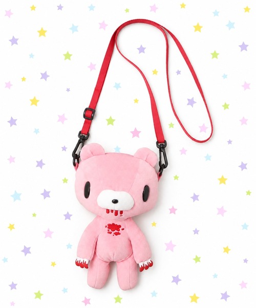 nini toys(ニニトイズ)の「【nini toys】≪いたずらぐまのグル~ミ~≫ぬいぐるみポシェット(ショルダーバッグ・レディース・ピンク・ONESIZE)」の1枚目の写真