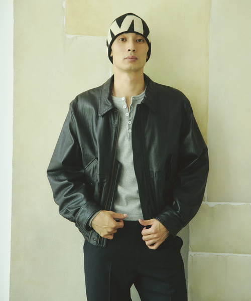 JOURNAL STANDARD（ジャーナルスタンダード）の「ラム ダッド レザー ジャケット（ライダースジャケット・メンズ・ブラック・MEDIUM/LARGE）」の8枚目の写真