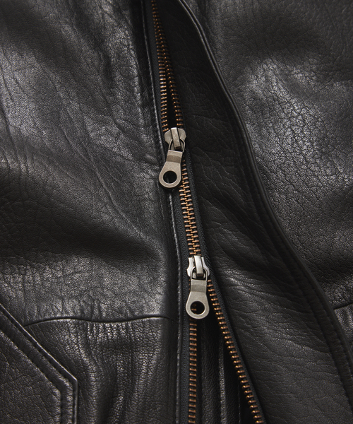 JOURNAL STANDARD（ジャーナルスタンダード）の「ラム ダッド レザー ジャケット（ライダースジャケット・メンズ・ブラック・MEDIUM/LARGE）」の22枚目の写真