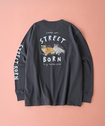 coen（コーエン）の「Pontre Studio（ポンレストゥディオ）デザインプリントロングスリーブTシャツ（Tシャツ/カットソー）」