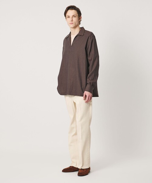 UNITED ARROWS(ユナイテッドアローズ)の「ピケ 5ポケット フレアパンツ(その他パンツ・メンズ・ナチュラル/ダークグレー・M/S/L/XL)」の14枚目の写真