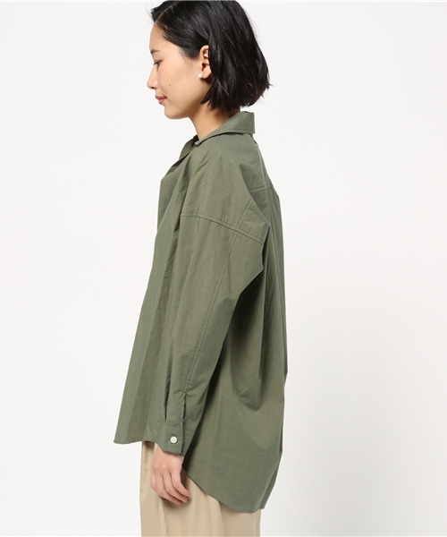 liflattie ships（リフラティ シップス）の「liflattie ships:タイプライター ビッグシャツ（シャツ/ブラウス・レディース・ホワイト/ベージュ/オリーブ・ONE SIZE）」の5枚目の写真