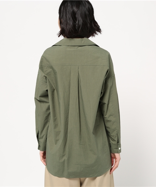 liflattie ships（リフラティ シップス）の「liflattie ships:タイプライター ビッグシャツ（シャツ/ブラウス・レディース・ホワイト/ベージュ/オリーブ・ONE SIZE）」の6枚目の写真