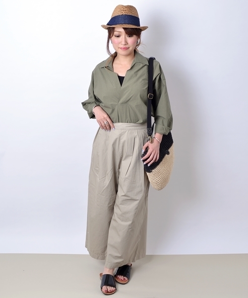 liflattie ships（リフラティ シップス）の「liflattie ships:タイプライター ビッグシャツ（シャツ/ブラウス・レディース・ホワイト/ベージュ/オリーブ・ONE SIZE）」の11枚目の写真