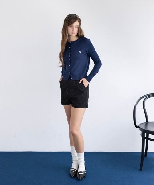 U.S. POLO ASSN.(ユーエスポロアッスン)の「【U.S. POLO ASSN.】clear 別注 コンパクトカーディガン(カーディガン/ボレロ・レディース・ネイビー/ブラック/ブラウン系その他・F)」の14枚目の写真