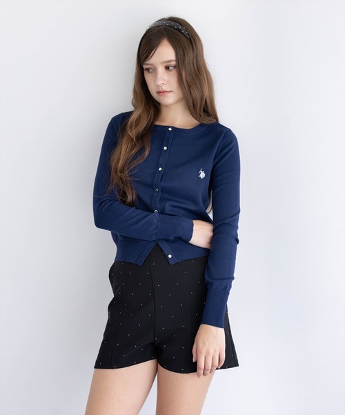 U.S. POLO ASSN.(ユーエスポロアッスン)の「【U.S. POLO ASSN.】clear 別注 コンパクトカーディガン(カーディガン/ボレロ・レディース・ネイビー/ブラック/ブラウン系その他・F)」の11枚目の写真