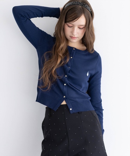 U.S. POLO ASSN.(ユーエスポロアッスン)の「【U.S. POLO ASSN.】clear 別注 コンパクトカーディガン(カーディガン/ボレロ・レディース・ネイビー/ブラック/ブラウン系その他・F)」の10枚目の写真