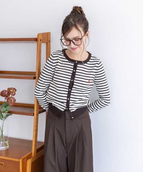 U.S. POLO ASSN.(ユーエスポロアッスン)の「【U.S. POLO ASSN.】clear 別注 コンパクトカーディガン(カーディガン/ボレロ・レディース・ネイビー/ブラック/ブラウン系その他・F)」の21枚目の写真