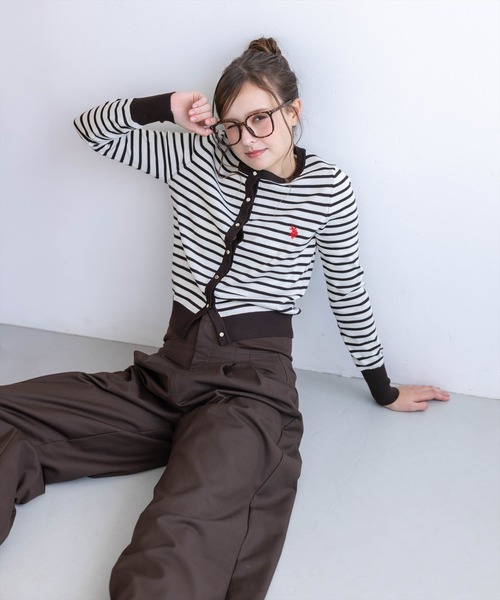 U.S. POLO ASSN.(ユーエスポロアッスン)の「【U.S. POLO ASSN.】clear 別注 コンパクトカーディガン(カーディガン/ボレロ・レディース・ネイビー/ブラック/ブラウン系その他・F)」の19枚目の写真