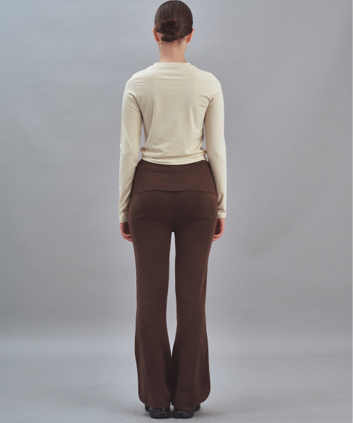 Rest&Recreation（レストアンドレクリエーション）の「KNIT FLARE PANTS - BROWN（その他パンツ・メンズ・その他・MEDIUM/SMALL）」の3枚目の写真