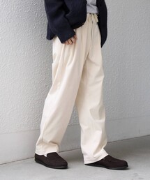 〈手洗い可能〉SOLOTEX(R) コーデュロイ 2タック セミワイド イージーパンツ(セットアップ対応)◆