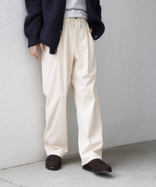 SHIPS any（シップス エニィ）の「〈手洗い可能〉SOLOTEX(R) コーデュロイ 2タック セミワイド イージーパンツ(セットアップ対応)◆（その他パンツ・メンズ・ブラウン/ブラック/オフホワイト/キャメル/チャコールグレー・X-LARGE/LARGE/MEDIUM/SMALL）」の17枚目の写真